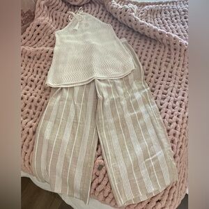Old Navy Linen Pants and Knit Halter set